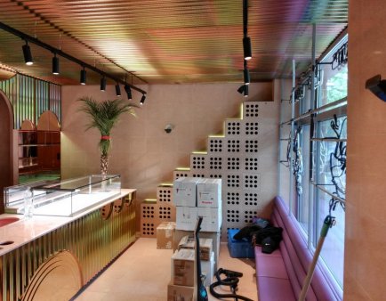 Sprzątanie po remoncie Lodziarni w Warszawie