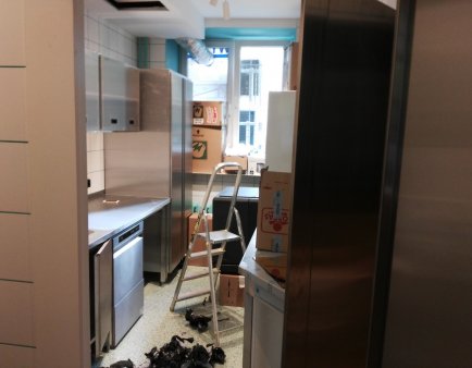 Sprzątanie po remoncie Lodziarni w Warszawie