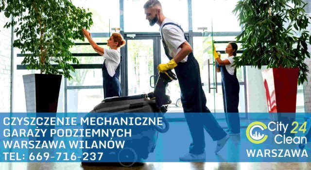 Czyszczenie mechaniczne garaży podziemnych Warszawa Wilanów